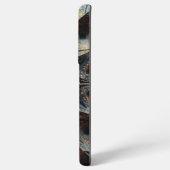 Dunkler Bernstein Kristalliner Stern Fraktal - Geo Samsung Galaxy Hülle (Linke Seite)