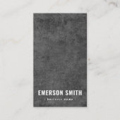 Dunkler Betongrunge moderne maskuline vertikale Visitenkarte (Vorderseite)