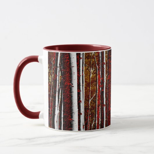 Dunkler Birkenwald Tasse (Links)