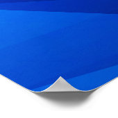 Dunkler BLAU abstrakt polygonal. geometrisch dreie Poster (Ecke)