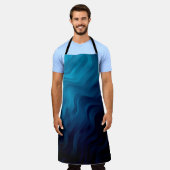 Dunkler BLAU Hintergrund mit Linien. Farbige Illus Schürze (Getragen)