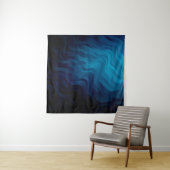 Dunkler BLAU Hintergrund mit Linien. Farbige Illus Wandteppich (Beispiel (Horizontal))