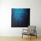 Dunkler BLAU Hintergrund mit Linien. Farbige Illus Wandteppich (Beispiel)