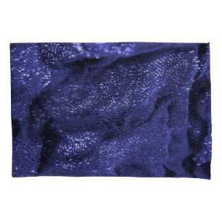 Dunkler blauer Stoff: Dekorative Textur. Kissenbezug