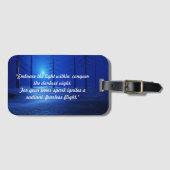 Dunkler Blauwald, moderne Monogramm Gepäckanhänger (Vorderseite (Horizontal))