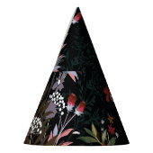 Dunkler Blumengarten: Blühendes Nachtmuster Partyhütchen (Links)