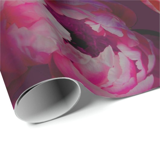 Dunkler Blumentraum Geschenkpapier (Rolleneckpunkt)