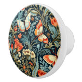 Dunkler Botanischer Schmetterlingsknofen Keramikknauf (Rechts)