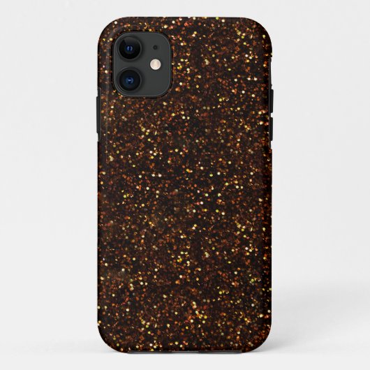Dunkler Bronze-Orange-Glitzer Case-Mate iPhone Hülle (Rückseite)