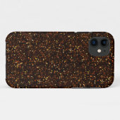 Dunkler Bronze-Orange-Glitzer Case-Mate iPhone Hülle (Rückseite (Horizontal))