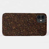 Dunkler Bronze-Orange-Glitzer Case-Mate iPhone Hülle (Rückseite (Horizontal))