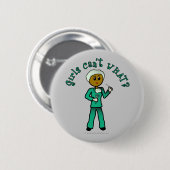 Dunkler Chirurgen Button (Vorne & Hinten)