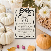 Dunkler Coquette schwarzer Bogen Danke Baby Showca