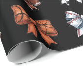 Dunkler Coquette-Sportbogen Geschenkpapier (Rolleneckpunkt)