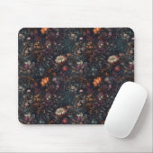 Dunkler Cottagecore-Boho-Wildblumengarten Mousepad (Mit Mouse)