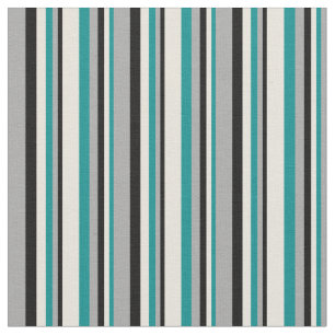 Dunkler Cyan, Beige, Schwarz und Dunkelgrau gefärb Stoff