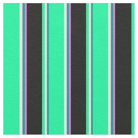 Dunkler Cyan, hellgelb, grün, schwarz und orchid Stoff (Nahaufnahme)