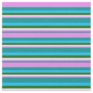 Dunkler Cyan, Violet, Weiß, Grün und tiefer Himmel Stoff