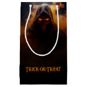 Dunkler Dämon mit orangefarbenem Halloween Kleine Geschenktüte (Vorderseite)