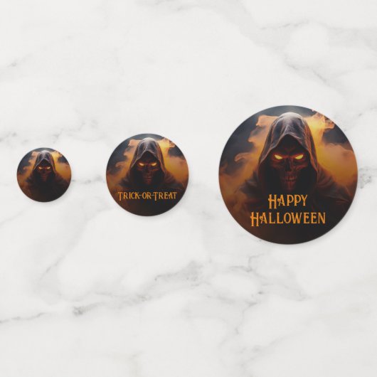 Dunkler Dämon mit orangefarbenem Rauch Konfetti (Vorderseiten)