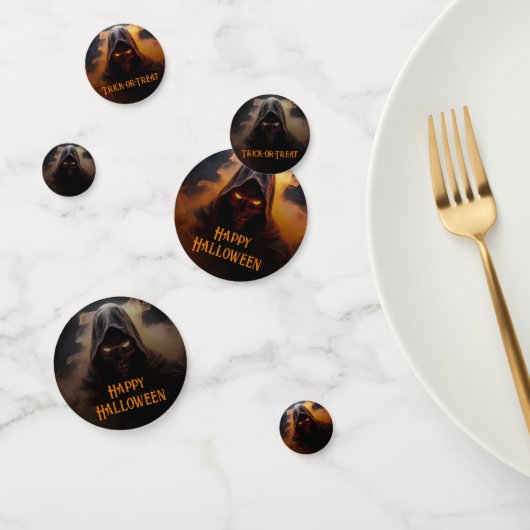 Dunkler Dämon mit orangefarbenem Rauch Konfetti (Gruppe)