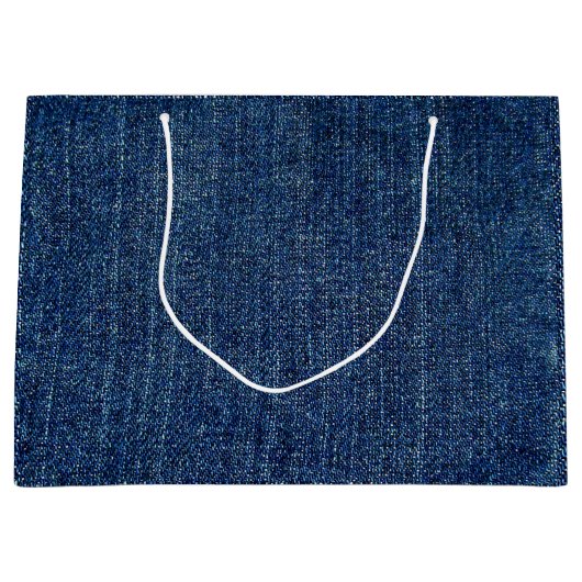 Dunkler Denim Große Geschenktüte (Vorderseite)