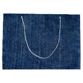 Dunkler Denim Große Geschenktüte (Rückseite)