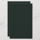 Dunkler Dschungel Grüne Farbe Briefpapier (Vorne/Hinten)