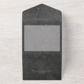 Dunkler Eleganter Minimal Moderner QR Code All In One Einladung (Außenbereich)