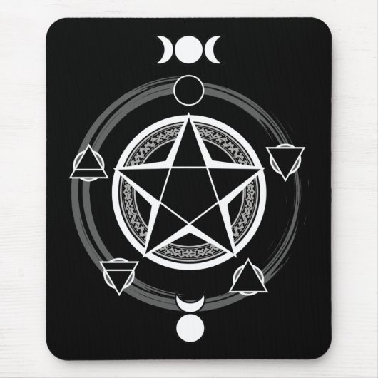 Dunkler elementarer Pentagram Mousepad (Vorne)