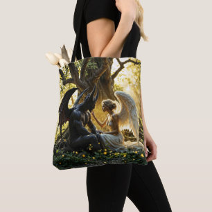 Dunkler Engel-Dämon verboten Liebe Kunst Tasche