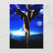 Dunkler Engel, Göttin göttlich, Schamane Frau, Sha Postkarte (Vorderseite)