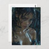 Dunkler Engel im Regen Postkarte (Vorne/Hinten)