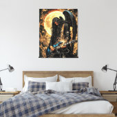 Dunkler Engel Leinwanddruck (Insitu (Schlafzimmer))