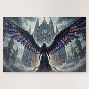 Dunkler Engel-Schutzraum-Puzzle Puzzle
