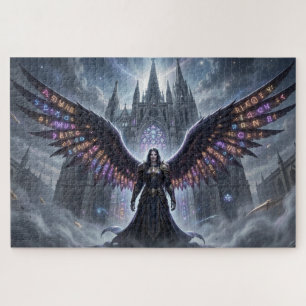 Dunkler Engel-Schutzraum-Puzzle Puzzle