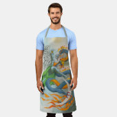 Dunkler Engel und brennender Drache Schürze (Getragen)