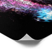 Dunkler Engel v1 - Muster pareidolia Poster (Ecke)