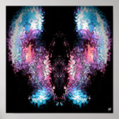 Dunkler Engel v1 - Muster pareidolia Poster (Vorne)