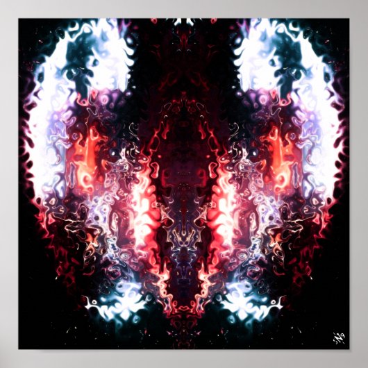 Dunkler Engel v2 - Muster pareidolia Poster (Vorne)