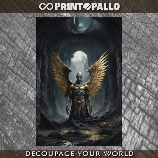 Dunkler Erzengel aus dem Toten Land Seidenpapier