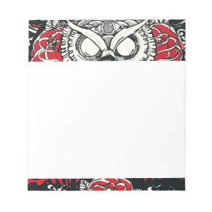 Dunkler Eulen-Notizblock Notizblock