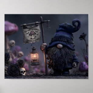 Dunkler Fantasy-Gnom in der Taverne des Verschwund Poster