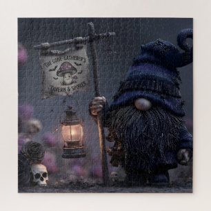Dunkler Fantasy-Gnom in der Taverne des Verschwund Puzzle