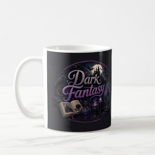 Dunkler Fantasy-Liebhaber Kaffeetasse (Links)