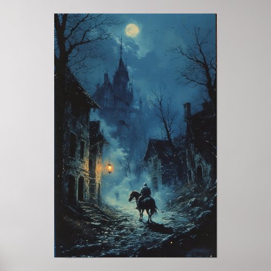 Dunkler Fantasy-Ritterposter Poster (Vorne)