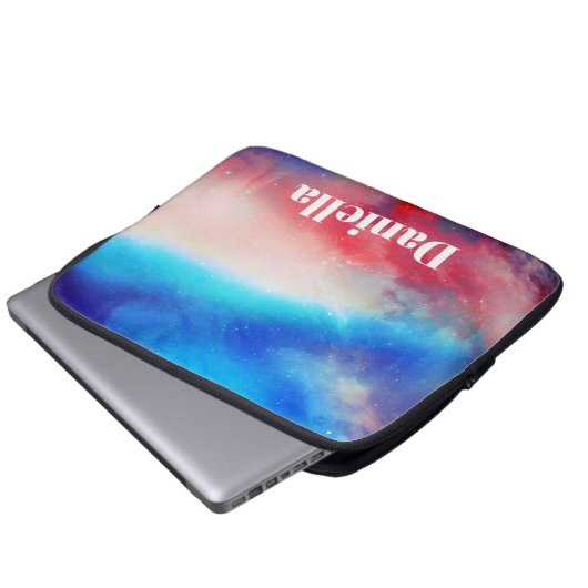 Dunkler farbiger Holografischer Himmel mit Individ Laptopschutzhülle (Vorne Knopf)