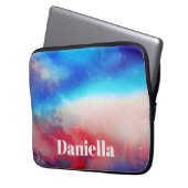 Dunkler farbiger Holografischer Himmel mit Individ Laptopschutzhülle (Vorderseite Links)