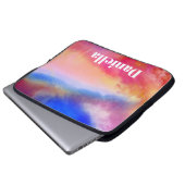 Dunkler farbiger Holografischer Himmel mit Individ Laptopschutzhülle (Vorne Knopf)