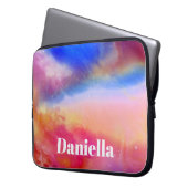 Dunkler farbiger Holografischer Himmel mit Individ Laptopschutzhülle (Vorderseite Links)